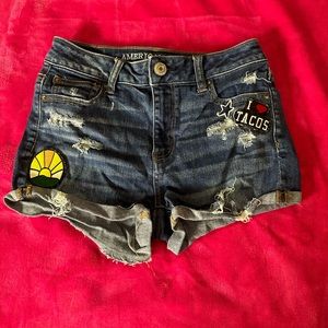 American Eagle Hi Rise Jean Shorts